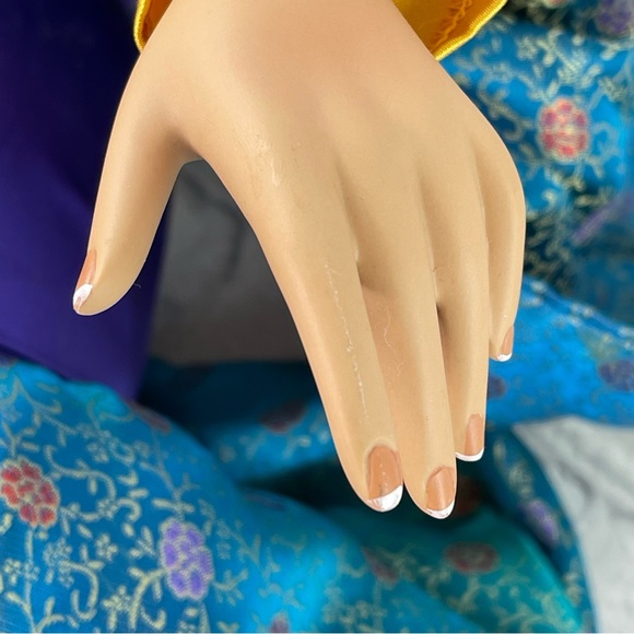 Rare Vintage Pat Dezinski Mei Su Asian Porcelain Doll Articulated Head Signed - Picture 13 of 16